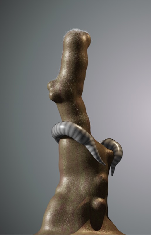 Stalagmite with Worm